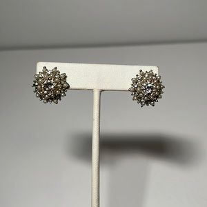 Vintage Rhinestone and Pearl earrings